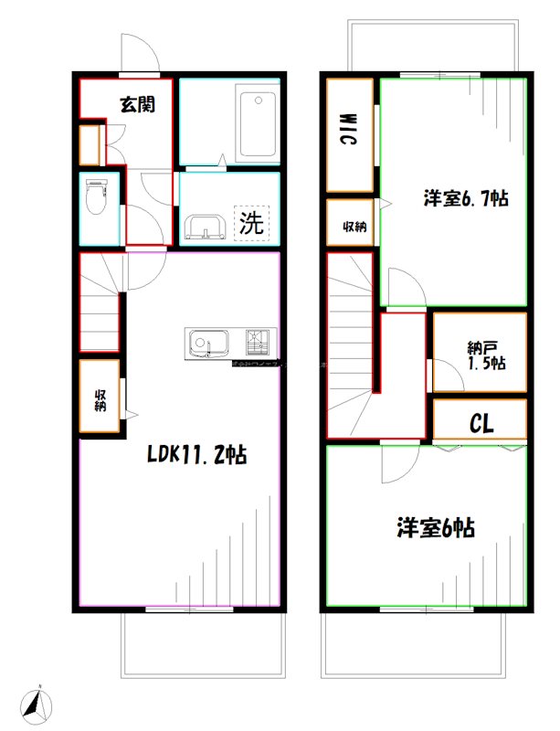 Grace Court Ⅱ  間取り