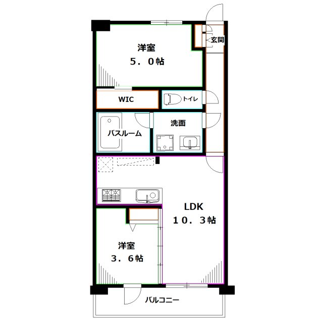 ベルジュール東伏見ii（ベルジュールヒガシフシミツー） 間取り