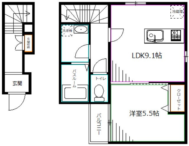 Crea Court Ogikubo Momoi  間取り