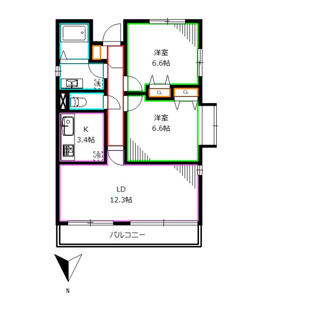 LANAI GRACE KUNITACHI 間取り