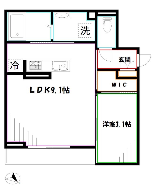 ソレール西久保 間取り