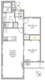 メゾンカルム中落合Ｓｏｕｔｈ    間取り