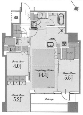 中野ツインマークタワー 間取り