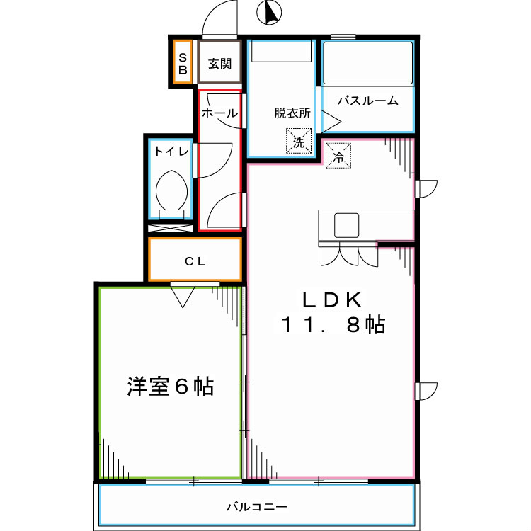 サンク　モンタニアＢ棟 間取り