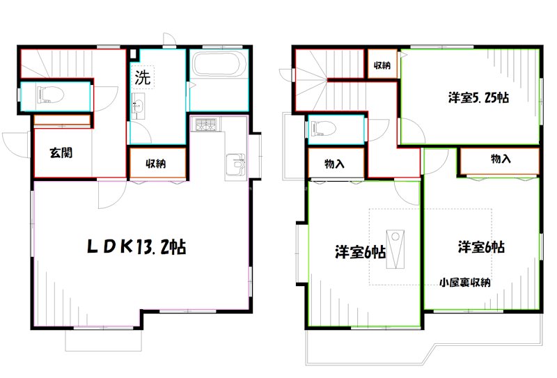 三鷹市井口4-5貸戸建 間取り
