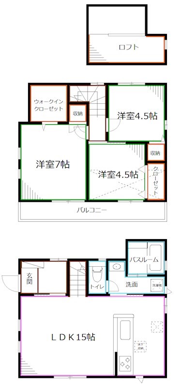 Kolet富士見ヶ丘  間取り