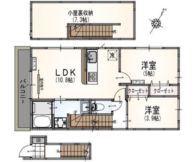 サンライズ国立Ⅱ 間取り