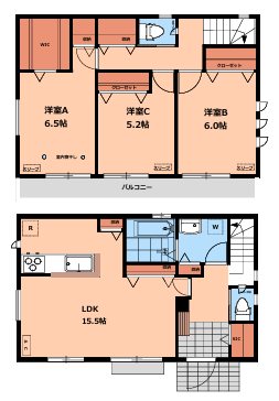 小川町1丁目478戸建賃貸住宅  間取り