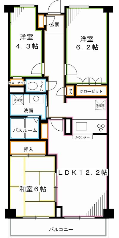 フラテ西荻窪　　 間取り