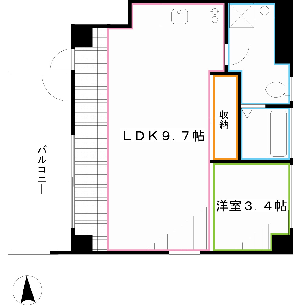 コーポレートハウスＫ6  間取り