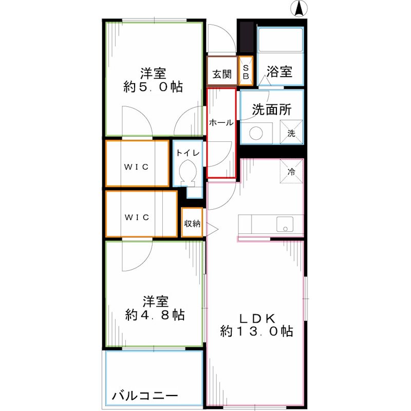 ルーチェ 国立 ズード  間取り
