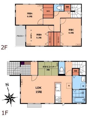 並木町3丁目戸建賃貸住宅     間取り