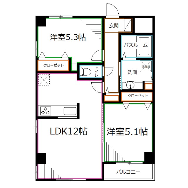 コクブンジノイエ 間取り