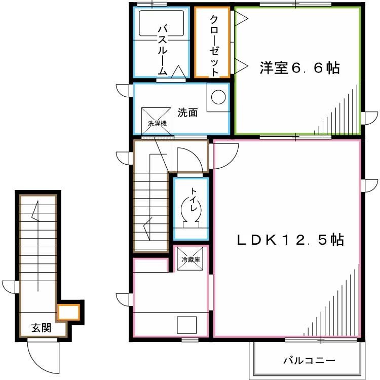 SALLE　DE　REPOS（サルデレポ） 間取り