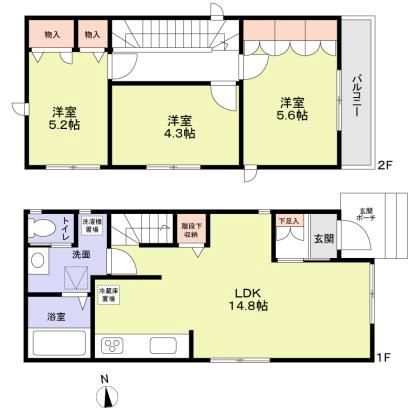 杉並区高井戸西３丁目貸家 間取り