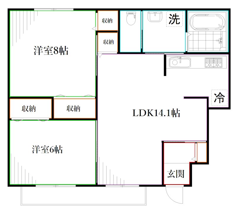 ルーエ・ヴァルト 間取り