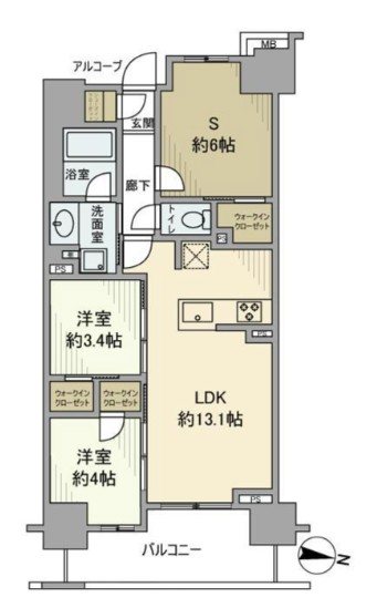 ジェイグラン国立 間取り