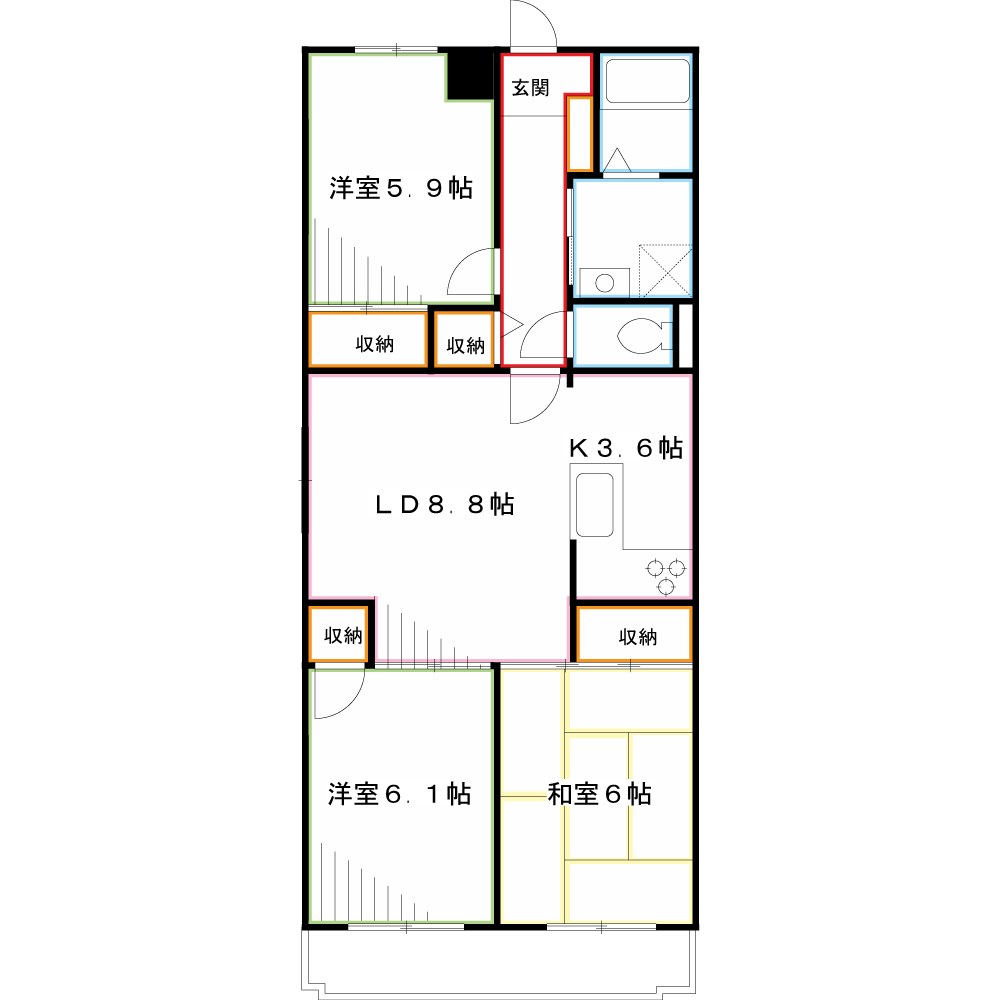 ヴェルヌーブ 間取り