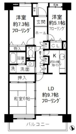 コーポレート小金井梶野通り１号棟  間取り