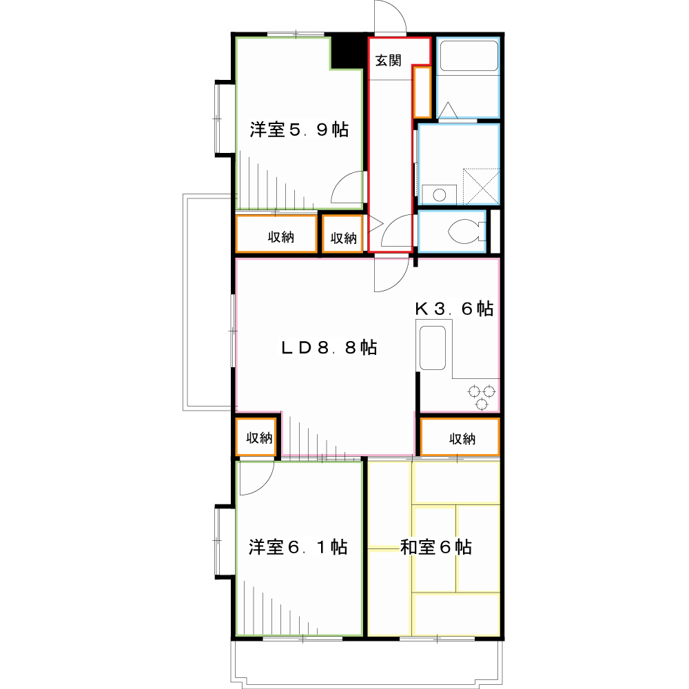 ヴェルヌーブ 間取り