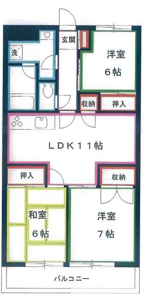 クレール武蔵野 間取り
