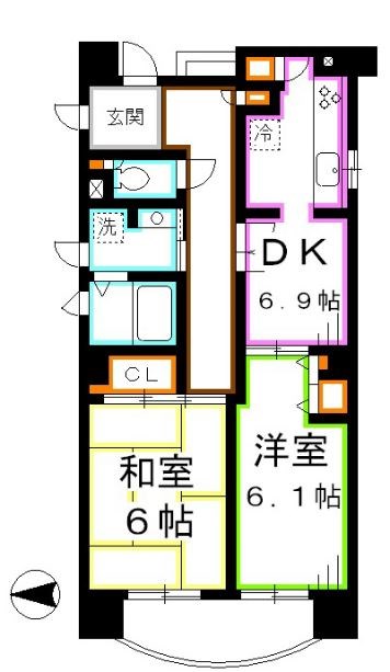 コーポレート連雀2号棟 間取り