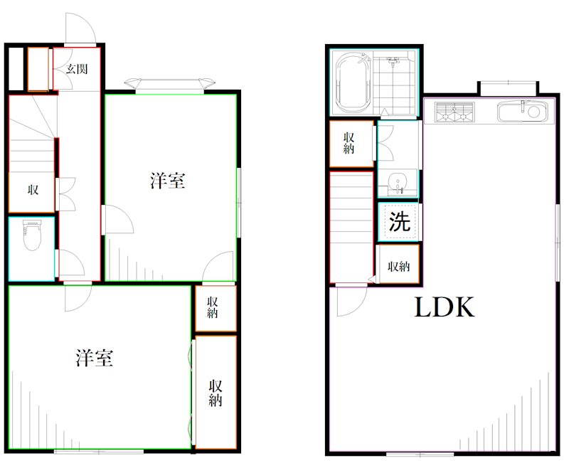 グローヴハウスNORTH棟 間取り