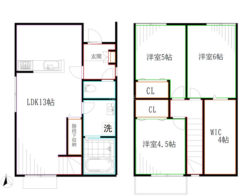 三鷹市井の頭3丁目貸家   間取り