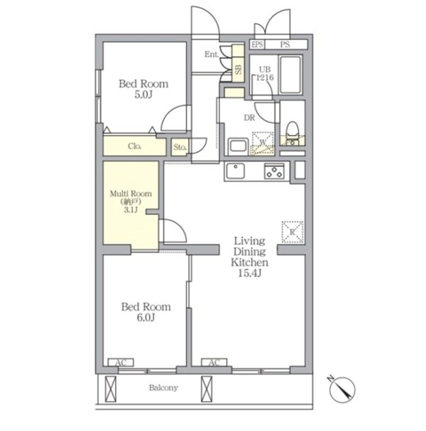 メゾンカルム中落合North 間取り