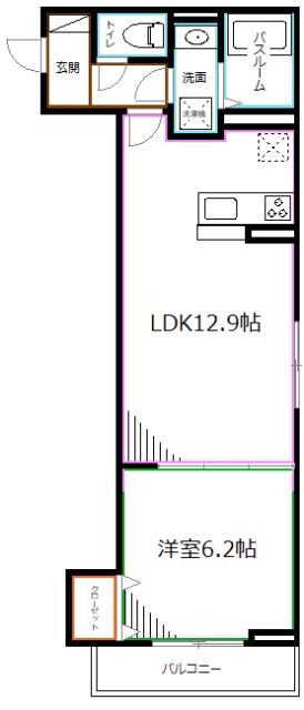 ヴィルソレイユ西荻Ⅰ・Ⅱ Ⅱ 間取り
