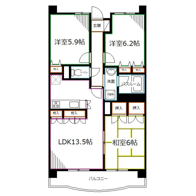 インペリアル花小金井 間取り