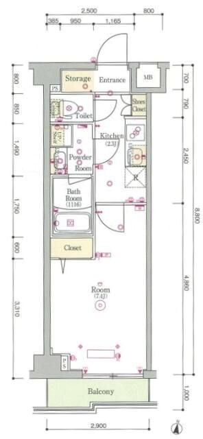 スカイコートグレース新宿中落合 間取り