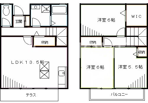 エバーグリーンA   間取り