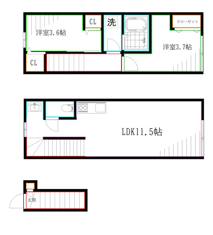 ソルナクレイシア三鷹Ⅱ 間取り