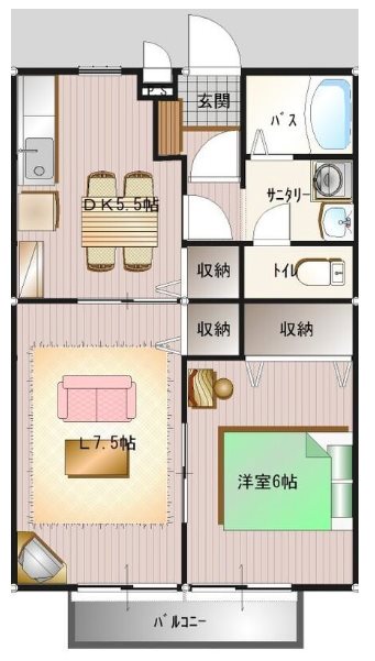 コンフォート小平壱番館 間取り
