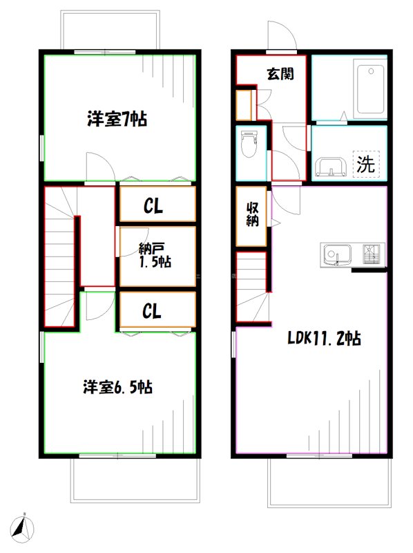 Grace Court Ⅱ   間取り