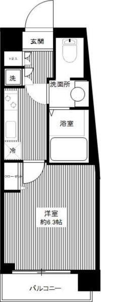 ＲＩＳＥ　ＳＴＡＧＥ　ＭＵＳＡＳＨＩ－ＫＯＧＡＮＥＩ 間取り