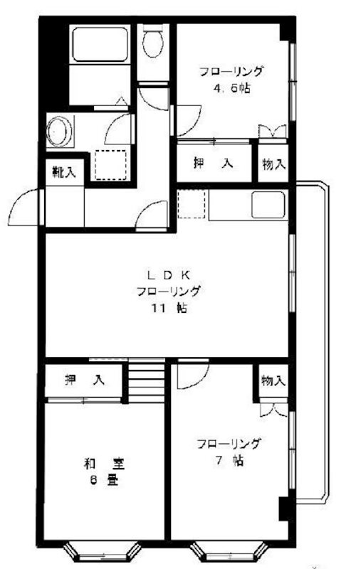 第21クリスタルマンション 間取り