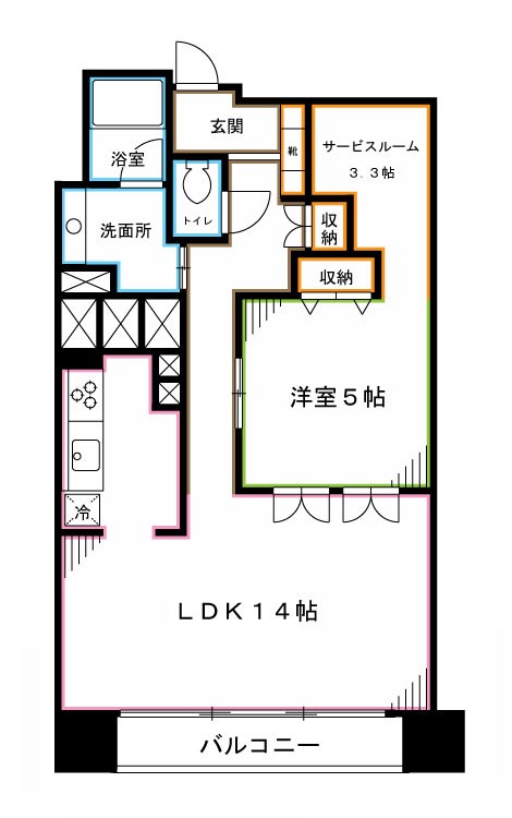 マンションロックハイツ 間取り