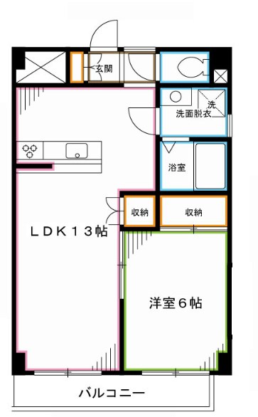グランデュール富士見町Ａ棟  間取り