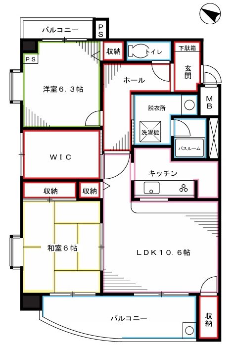 エストネオアージュ  間取り図