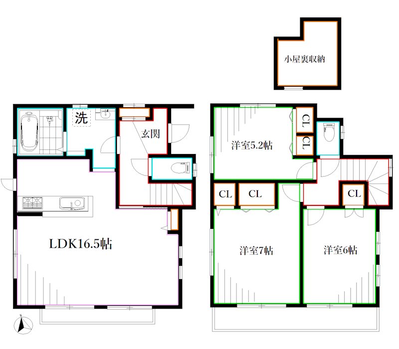 前原町3丁目貸家 間取り