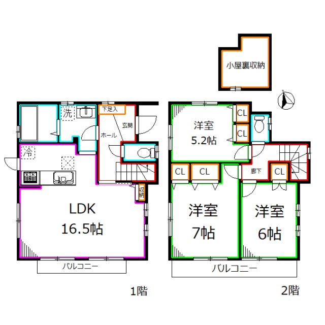 前原町３丁目貸家 間取り