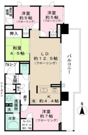 グランドメゾン東伏見 間取り