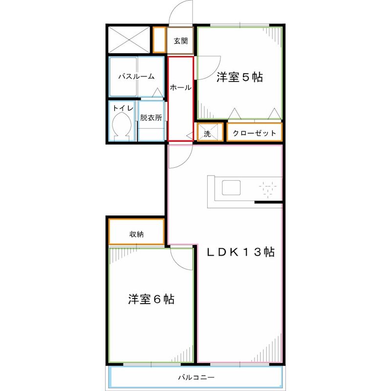 コーポ日月居 間取り