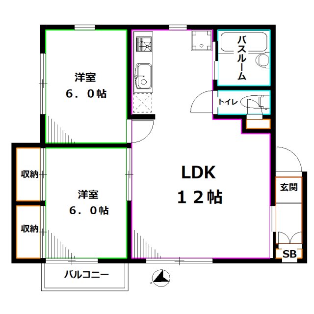 メゾン・ドゥ・花水木 間取り