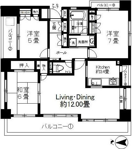藤和シティホームズ武蔵小金井駅前 間取り