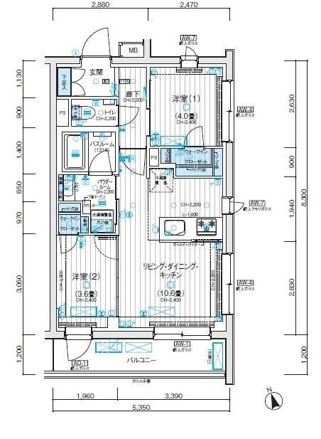 デュオステージ西荻窪Ⅱ 間取り