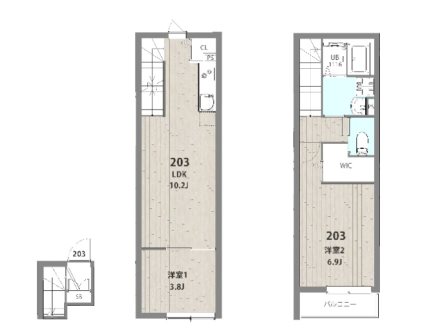 ミハス中野新井薬師Ⅱ 間取り