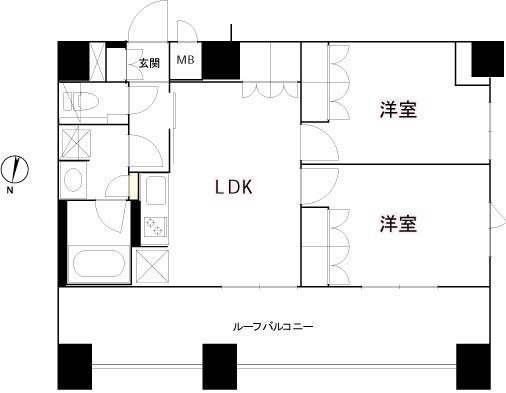 ルーブル方南町弐番館 間取り